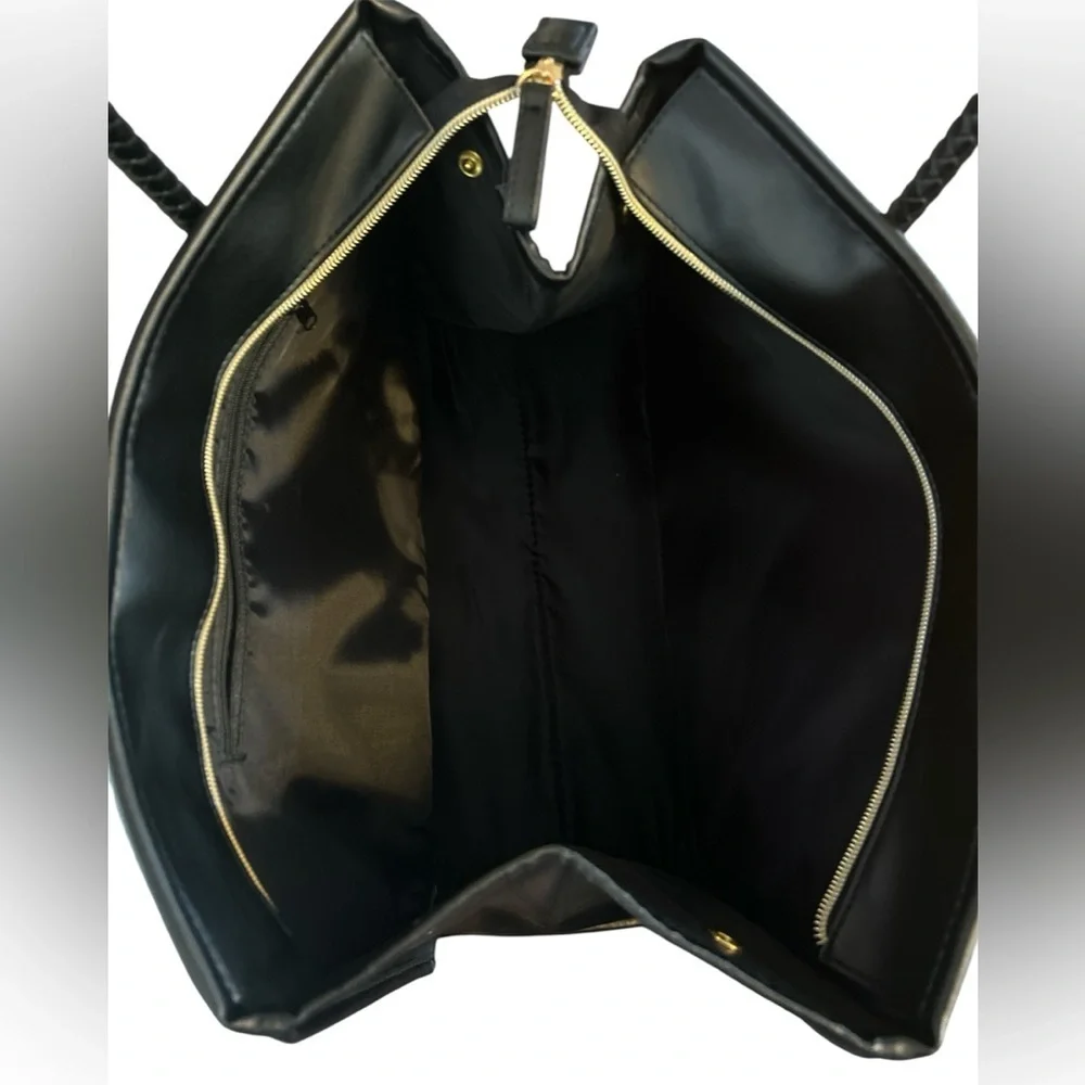 Chic Black and Cream Satchel